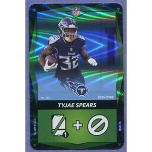 2024 Uno Elite Football Card Green Foil #163 Tyjae Spears